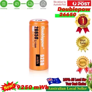 Doublepow 26650 9250 mWh rechargeable Lithium-ion Button Top Batteries - Picture 1 of 6