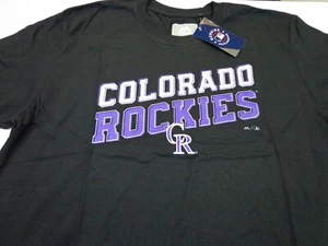 Colorado Rockies Majestic T-Shirt Size XL MLB Baseball Navy Blue NEW - Picture 1 of 7