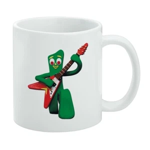 Gumby Playing Guitar Rock and Roll White Mug - Picture 1 of 5