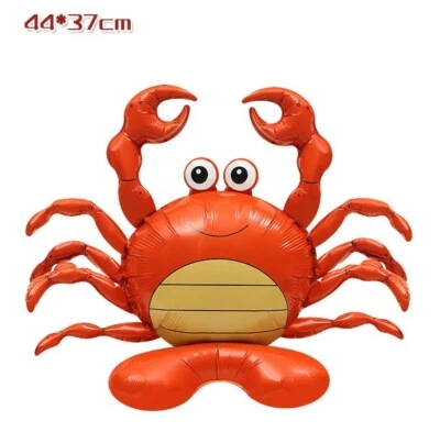 Crab Balloon Self Standing Sea Animal Birthday Party Decoration Glossy Foil - Image 1 of 4