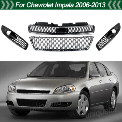 Parrilla delantera malla nido de abeja luz antiniebla parrilla apta para Chevrolet Impala sedán 2006-2013 Foto 1 de 4