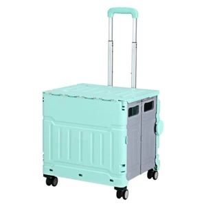 Emajin Shopping Trolley Cart 75L Foldable Green Grocery Food 360 Degree Swivel - Picture 1 of 7