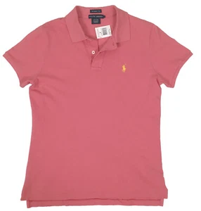 NEW Vintage Polo Ralph Lauren Womens Polo Shirt! Skinny Fit Weathered Pink - Picture 1 of 1