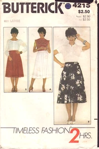 Butterick 4215~Misses Flared Skirt-Front or Back Wrap~Size 30-32" Waist LG 16/18 - Picture 1 of 4