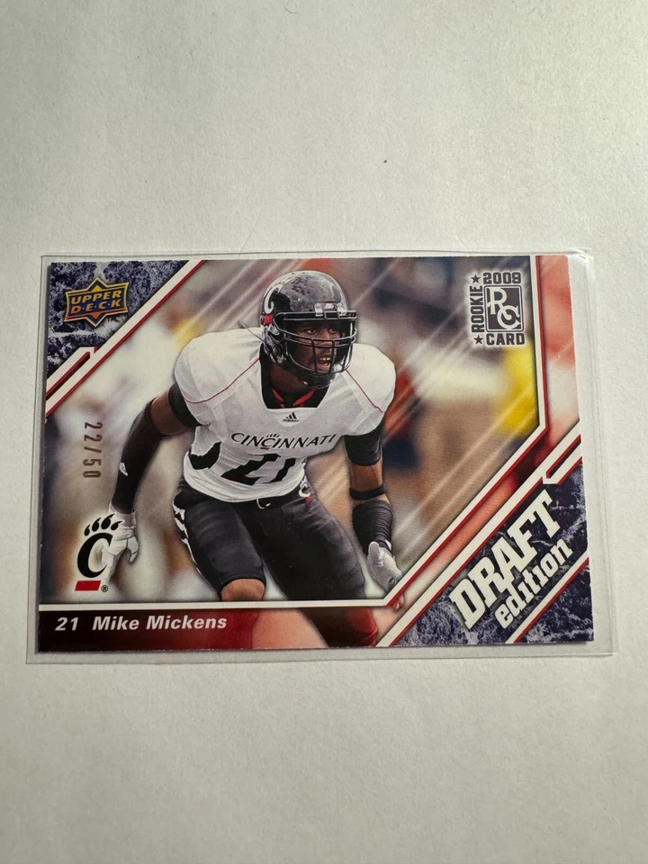 K138,046 - 2009 Upper Deck Draft Edition Blue 50 #75 Mike Mickens #/50 - Image 1 of 1