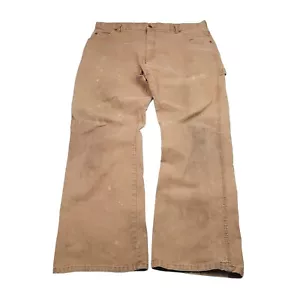 Vintage Y2K Dickies Tan Canvas Painters Baggy Distressed Carpenter Pants 38x32 - Picture 1 of 20