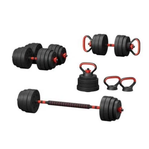 Everfit 40kg Adjustable Dumbbells Set Kettle Bell Weight Plates Barbells Gym - Picture 1 of 7