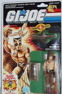 VINTAGE HASBRO GI JOE ARAH 1986 COBRA RAPTOR FALCON MOC 34 BACK SEALED MOC - Picture 1 of 9