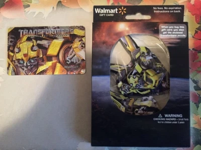 WALMART Transformers, Bumblebee ( 2009 ) Foil Gift Card w/ Puzzle ( $0 ) RARE - Image 1 of 3