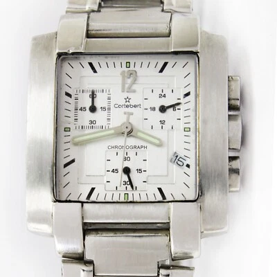 Relógio de pulso masculino/unissex Cortebert cronógrafo data quartzo aço - Imagem 1 de 4
