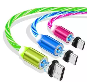MAGNET CANDY Flow LED Light-up USB Charger Cable for MICRO-C TYPE REVERSIBLE - Picture 1 of 20