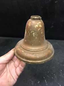 Antique Art Deco Brass Bronze Ceiling Cone Ring Light Fixture 5IN - Picture 1 of 3