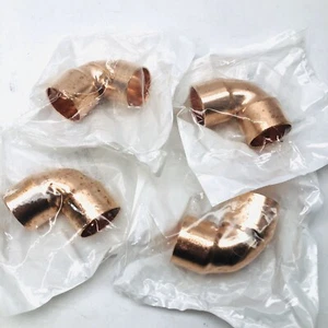 LOT OF 4 NIBCO CBC9H - 1-1/4" ELBOW COPPER 90º CLEAN AND BAGGED - Picture 1 of 4