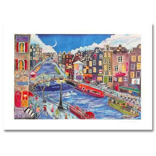 Linnea Pergola AMSTERDAM NIGHTS  S/N Ltd Ed Serigraph on Paper - Image 1 of 1