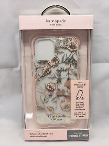 Kate Spade Defensive Hardshell Case for iPhone 11 Pro - Blossom Pink/Gold Gems