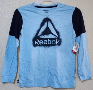Camiseta gráfica Reebok para niños azul aireado LS talla L (10/12) TOTALMENTE NUEVA - Imagen 1 de 5