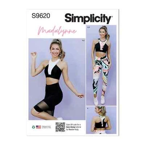 Simplicity Misses and Womens Knit Sports Bra & Bike Shorts Sewing Pattern S9620 - Picture 1 of 6