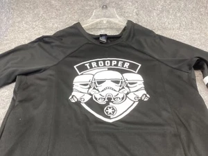 Star Wars Shirt Storm Trooper Jersey Womens Large Black geek grunge - Picture 1 of 10