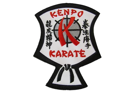 TigerMan Karate Dojo & Museum 6-7/16"" Kenpo Karate "K" Iron On Patch - Image 1 of 4