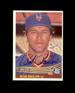 Bob Bailor Signed 1984 Donruss New York Mets Autograph - Picture 1 of 2
