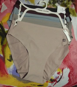 5 NEW ANNE KLEIN AK10691 BG ULTRA SOFT BONDED NO SHOW MF HIGH CUT PANTIES S - Picture 1 of 2