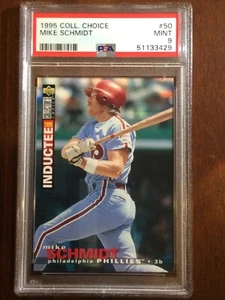 1995 Collector’s Choice — Mike Schmidt — HOF Inductee— MINT PSA 9 — pop 22 (all) - Picture 1 of 3