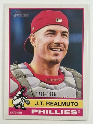 J.T. Realmuto 2025 Topps Heritage #143 Bicentennial /200 Phillies - Image 1 of 2