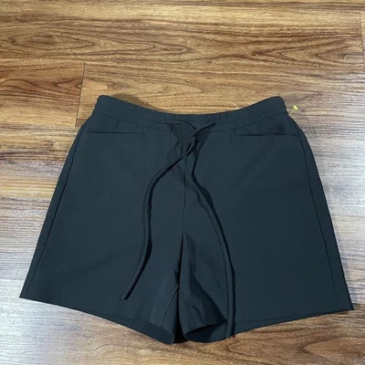 Pantalones cortos chinos negros con cordón para mujer INC International Concepts talla mediana Foto 1 de 4