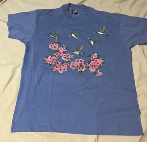 Camiseta Vintage Fruit Of The Loom Colibrí Azul Claro xL - Imagen 1 de 6