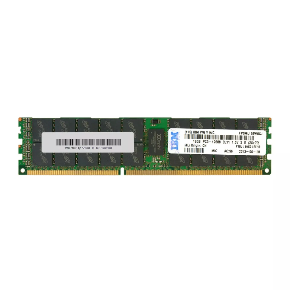 IBM (00D4970) 16GB PC3-12800R (2RX4, DDR3-1600MHz) ECC REG RAM - Image 1 of 1