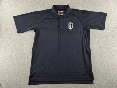 5.11 Tactical Polo Shirt Men’s Large Black Tactical Assault Gear Logo - Image 1 of 4