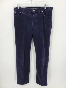 LRL Lauren Ralph Lauren Jeans Damen 10 Blau Samt Gerades Bein Freizeit - Bild 1 von 9
