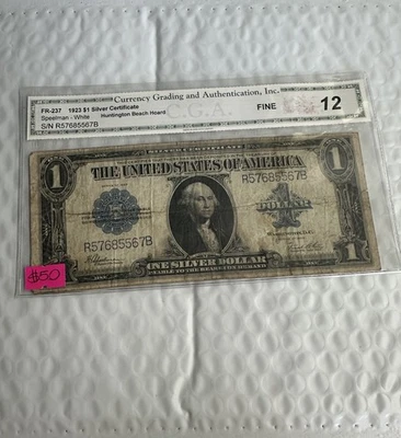 1923 US $1 One Dollar Silver Certificate C.G.A - Image 1 of 4