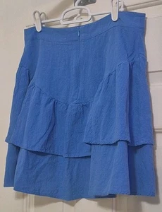 LiLi Sidonio Ruffle Skirt Size Small Blue - Picture 1 of 7