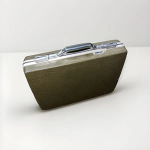 Vtg Briefcase American Tourister Attache Hard Shell Luggage USA No Key - See Des - Picture 1 of 10