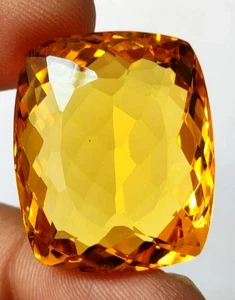 90+ Ct Large Yellow Citrine Cushion Cut Loose Gemstone for HER - Picture 1 of 4