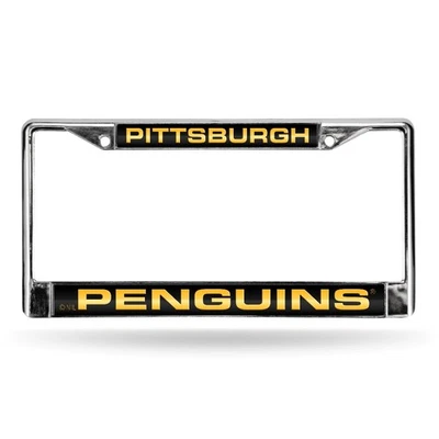 Pittsburgh Penguins NHL Chrome Metal Laser Cut License Plate Frame - Image 1 of 4