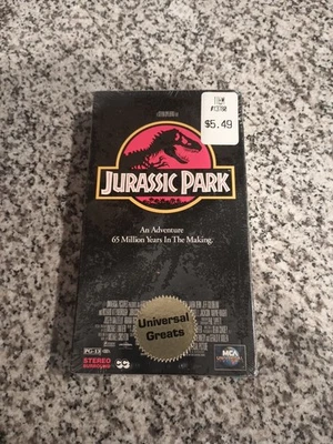 Vintage Sealed 1993 Jurassic Park VHS Movie & MCA Watermarks Brand New - Image 1 of 2
