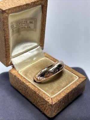 DODO By Pomellato 9k Solid Rose Gold Sono Il Tuo Heavy Band Ring 7.5 - Image 1 of 4