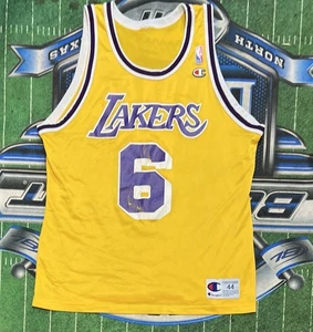 Seltenes Vintage 90er Champion Los Angeles Lakers Eddie Jones 68 Trikot 44 NBA Basketball  - Bild 1 von 5