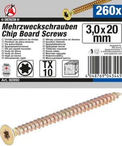 BGS DIY Tornillo Multiuso Perfil T (para Torx) T10 3,0 X 20MM 260 Pieza – - Imagen 1 de 1