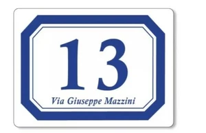 Numero civico in ceramica 15x20 con cornice alta qualità top grafiche diverse - Imagen 1 de 1