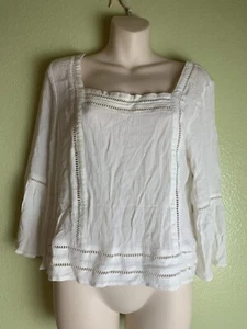 forever 21 boho hippie manga larga top talla L - Imagen 1 de 3