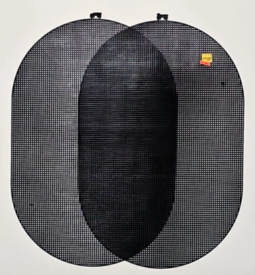 2x Darice Oval 18x12 Black Plastic Canvas Needle Craft Needlepoint Place Mats - Image 1 of 4