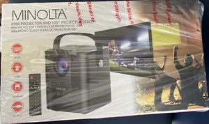 Minolta Mini Projector MN674 Bundle Pack with 100" Screen and Remote; New in Box - Picture 1 of 6