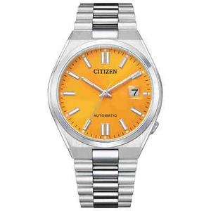 Citizen NJ0150-81Z Mechanische Automatik Gelbes Zifferblatt Edelstahl Herrenuhr - Bild 1 von 8