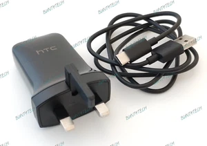 Genuine HTC 1.5A Charger Wall Plug OR USB-C Cable For Wildfire X / E3 / E3 Lite - Picture 1 of 6