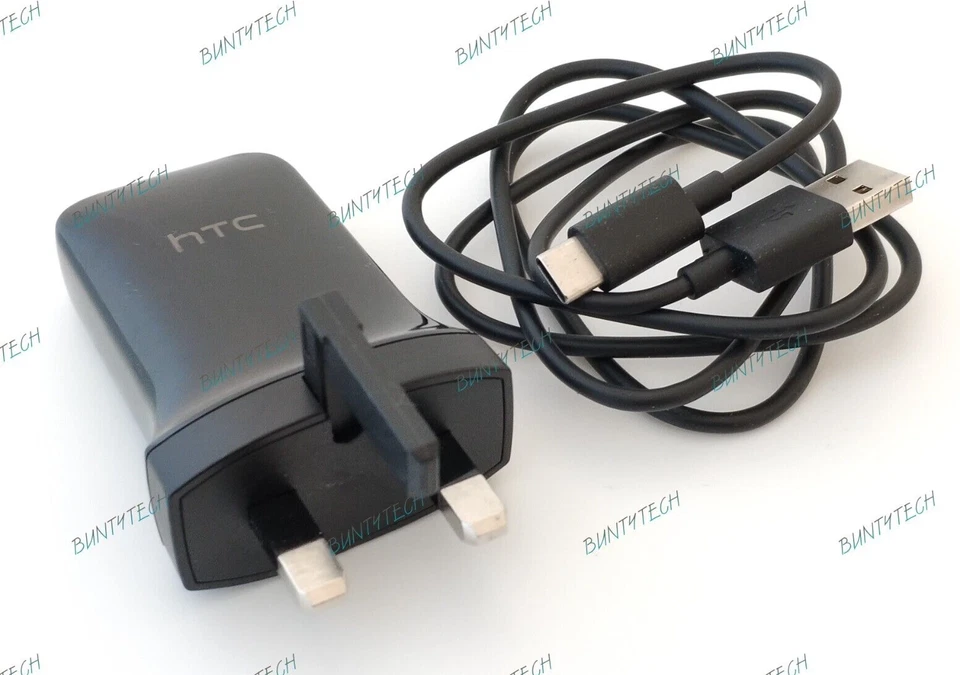 Genuine HTC 1.5A Charger Plug OR USB-C Cable For HTC U20 5G / U19e / U12 Life - Image 1 of 1