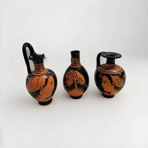 Handgefertigte Griechenland rote Figur griechische Keramik Krüge Replik 3er Set - Bild 1 von 18