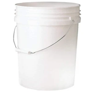 5 Gal. Food Safe Buckets with Handle (2-Pack) – FDA Approved, No Lids, White - Picture 1 of 4